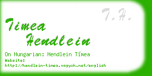 timea hendlein business card